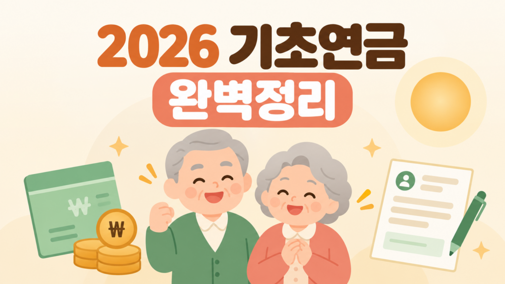 2026 기초연금 대상과 신청방법 안내