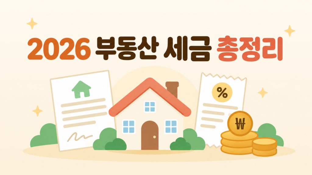 2026 부동산 세금 취득·보유·양도 단계 안내