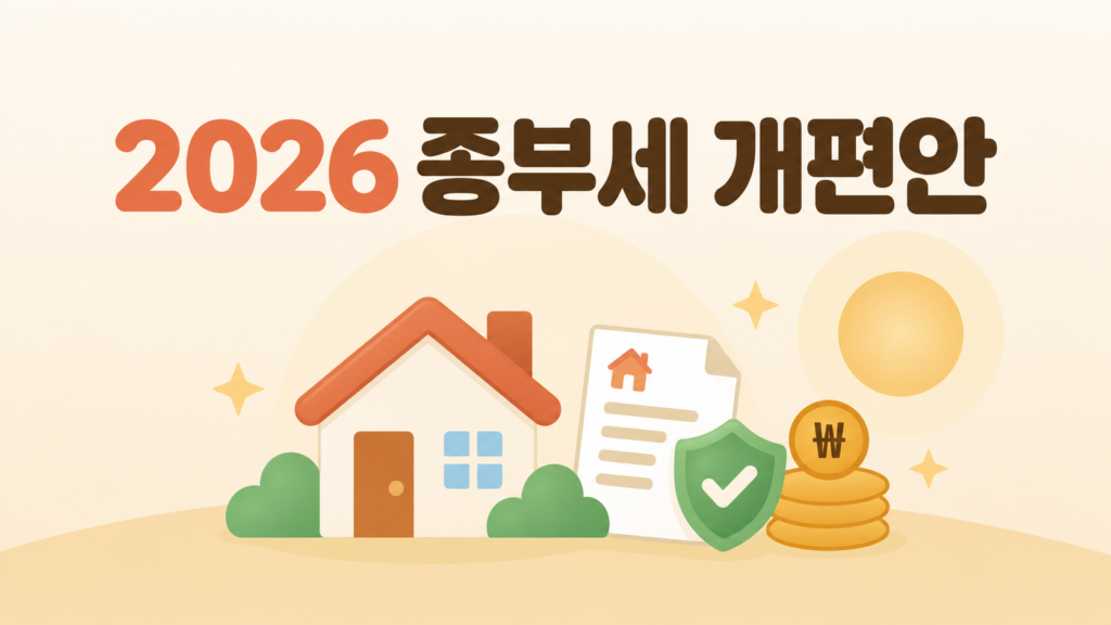 2026 종부세 개편안 실거주 1주택 안내