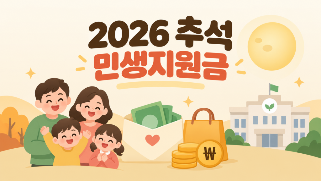 2026 추석 민생지원금 지역별 신청 안내