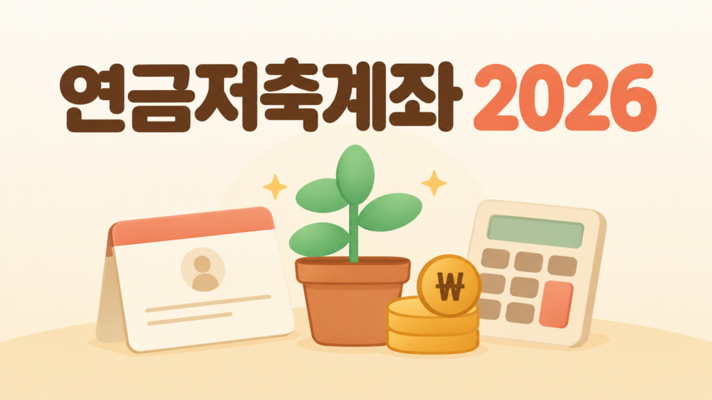 연금저축계좌 2026 세액공제와 노후준비 안내