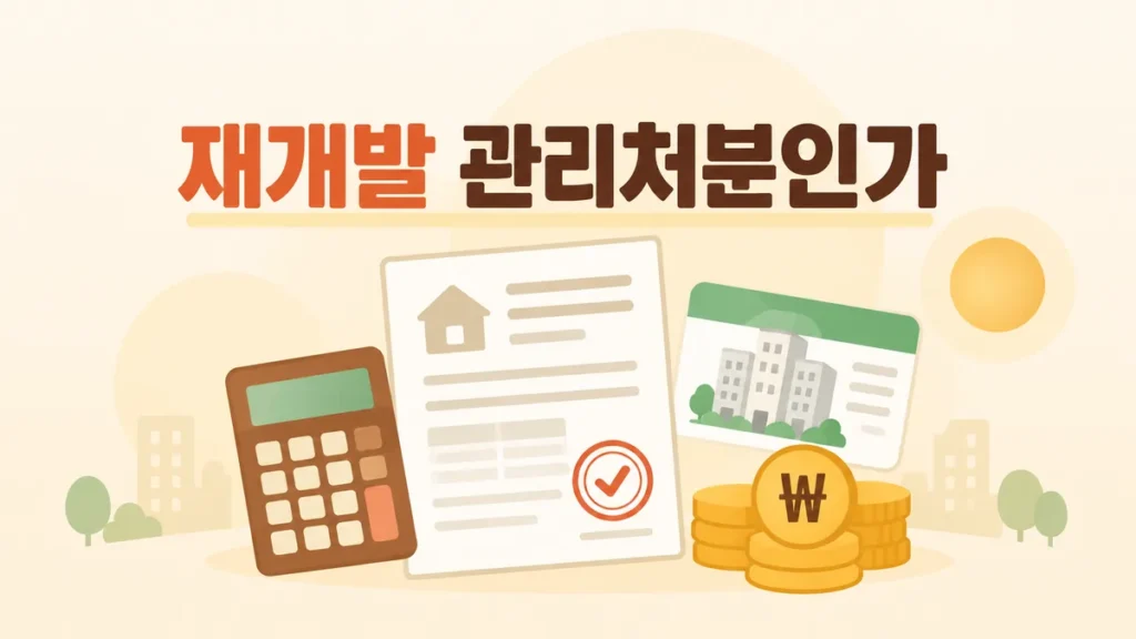 재개발 관리처분인가 권리가액과 추가분담금
