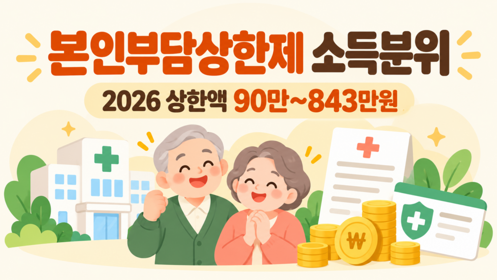 본인부담상한제 소득분위별 2026 상한액 90만~843만원 안내 이미지